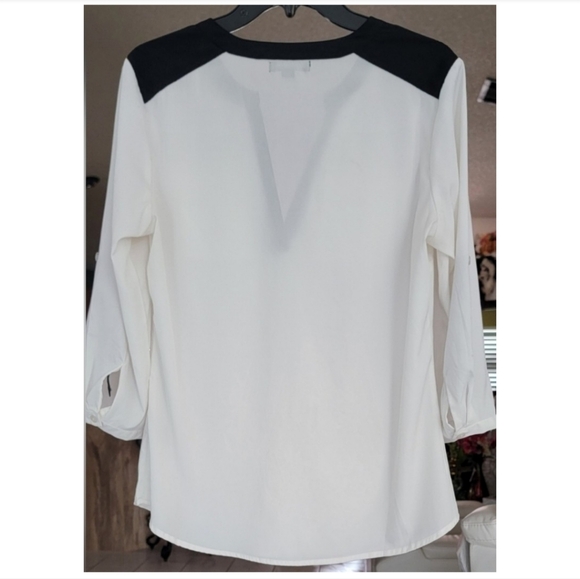 Antila Femme Women's White/Black Blouse, Size M - Picture 4 of 12